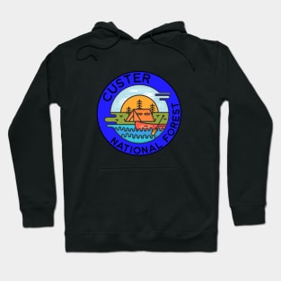 Custer National Forest Montana Camping Canoe Hoodie